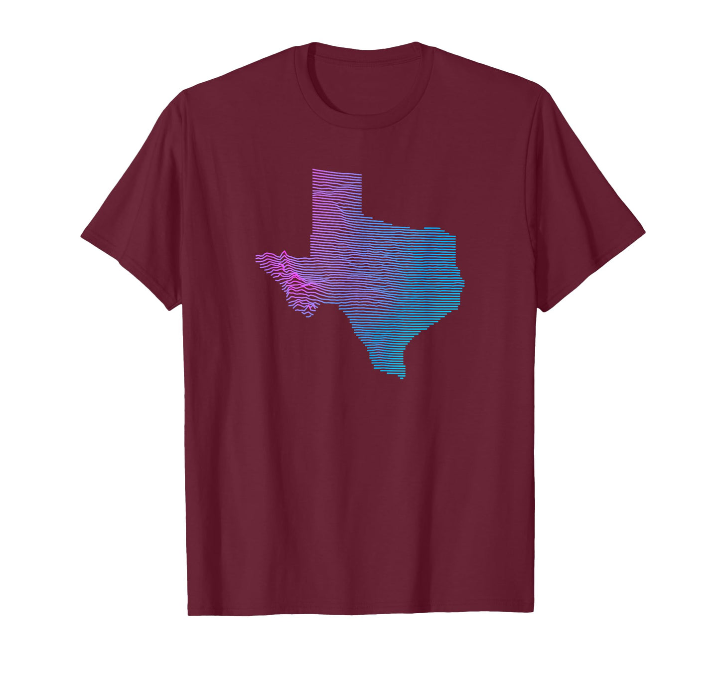 Texas Division - Elevation Map of Texas Topography T-Shirt