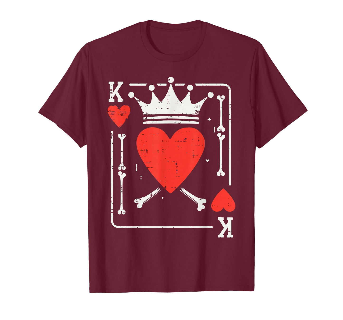 Halloween King of Hearts Bone Matching Couple Costume Men T-Shirt