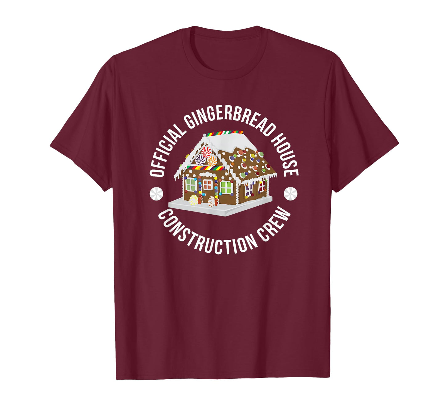 Funny Official Gingerbread House Construction Crew Christmas T-Shirt