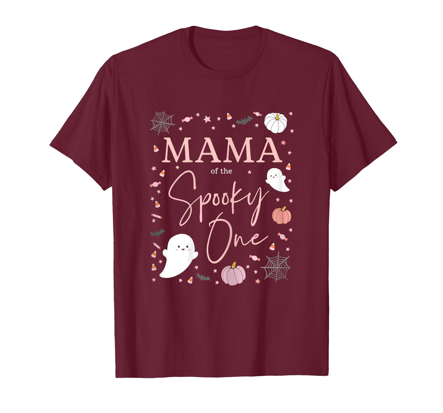 Mama of the Spooky One Girl First Birthday Pink Halloween T-Shirt