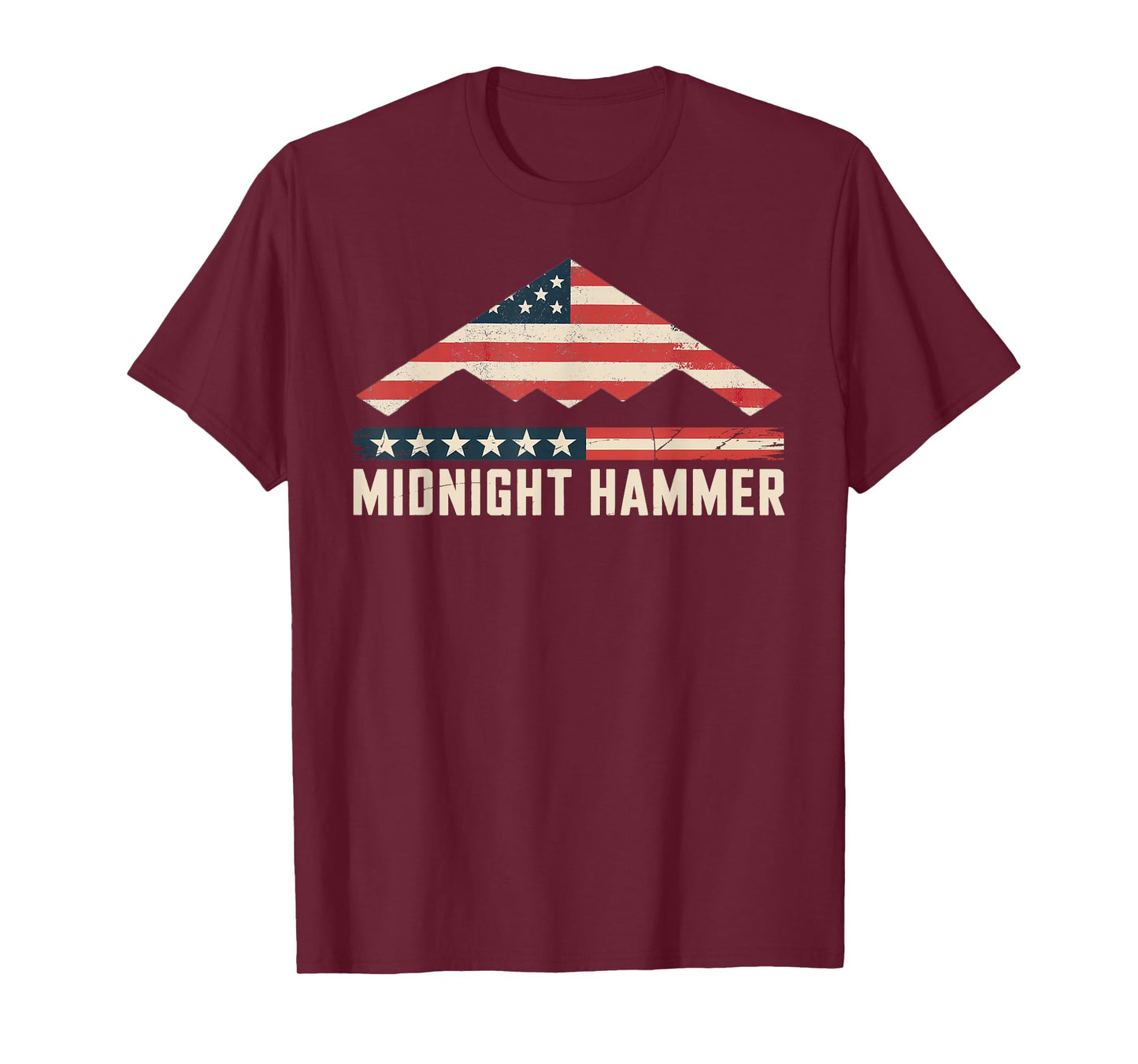 Operation Midnight Hammer B-2 Stealth Jet with American Flag T-Shirt