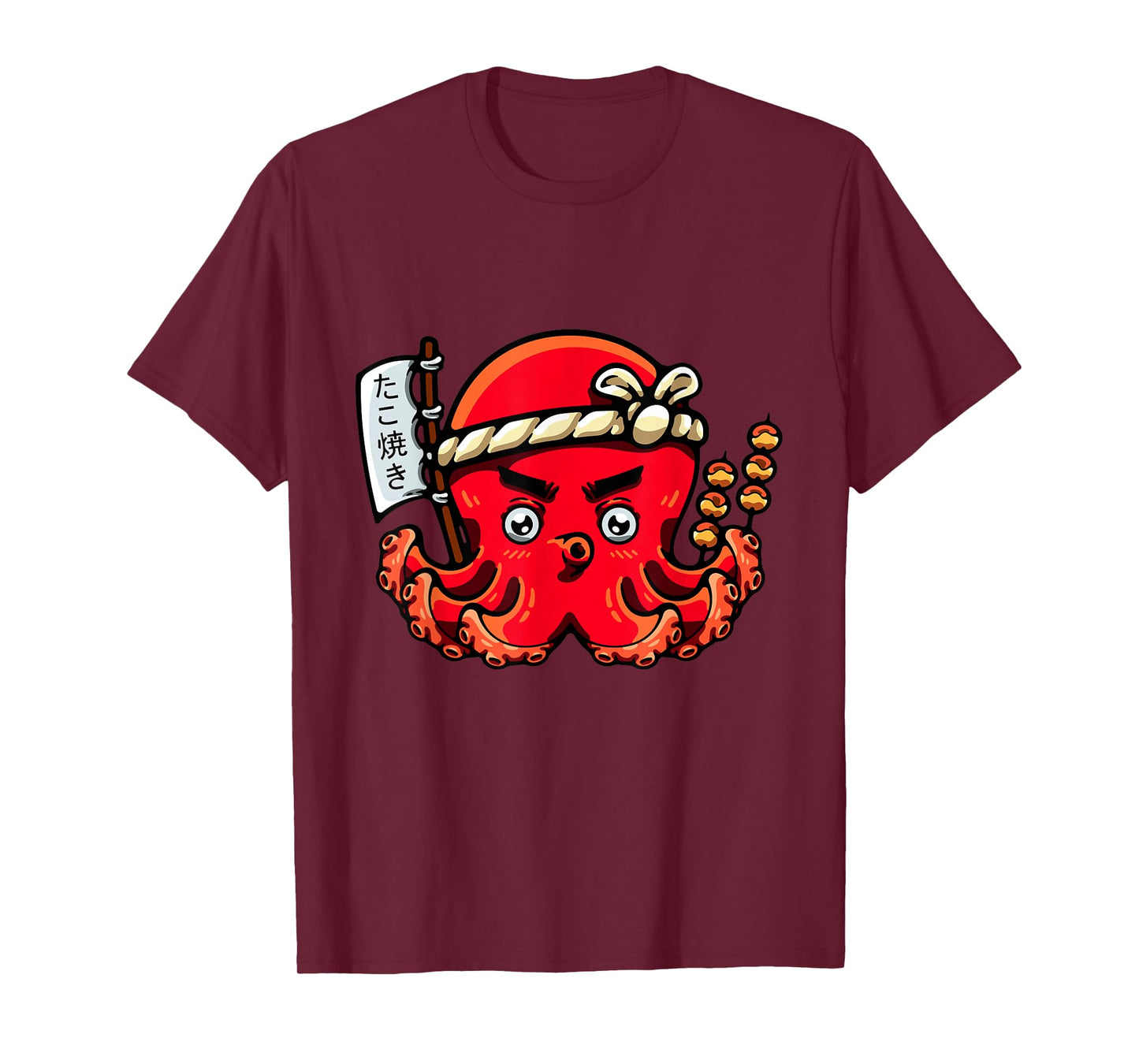 Japanese Gyotaku Tradition Japanese Calligraphy Octopus T-Shirt