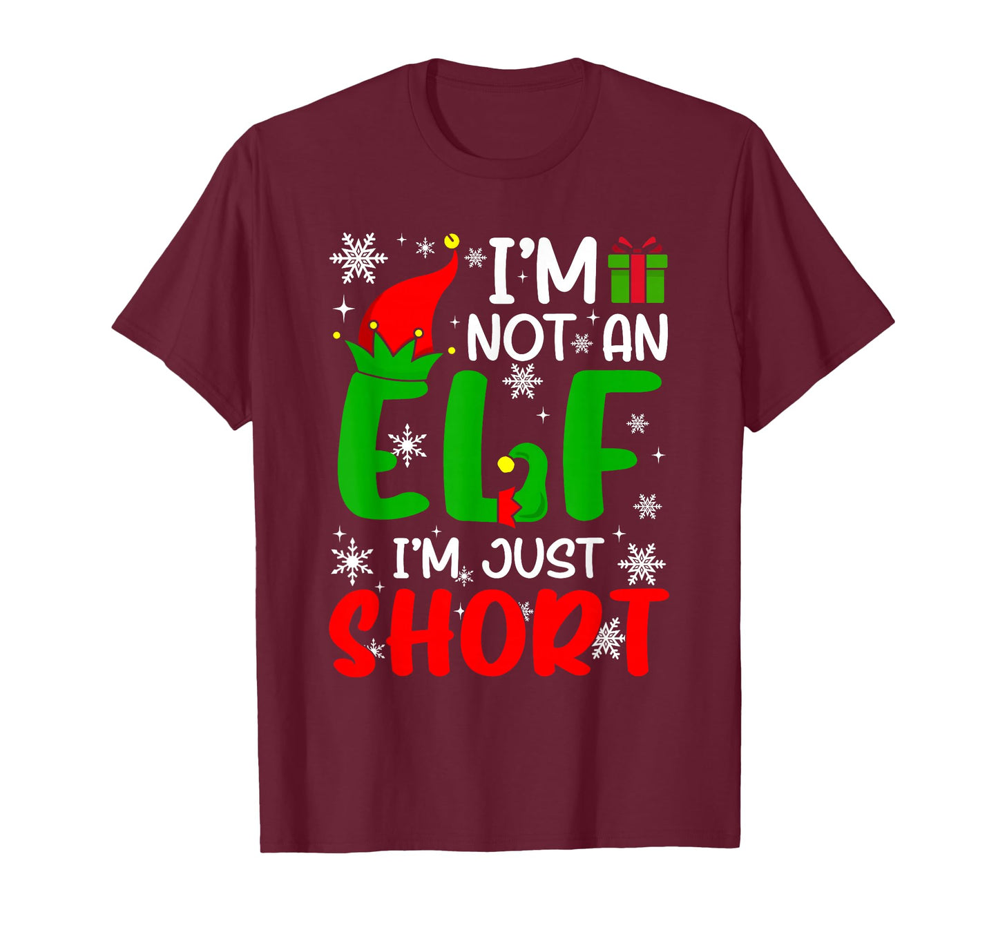 Im Not an Elf Just Short Funny Christmas Humor Joke ELF Meme T-Shirt