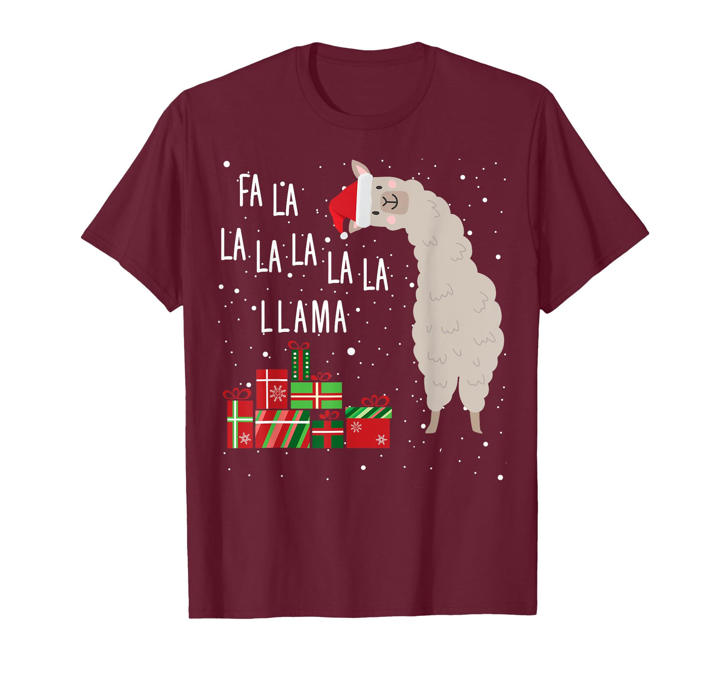 Fa La La Llama Funny Llama Christmas T-Shirt