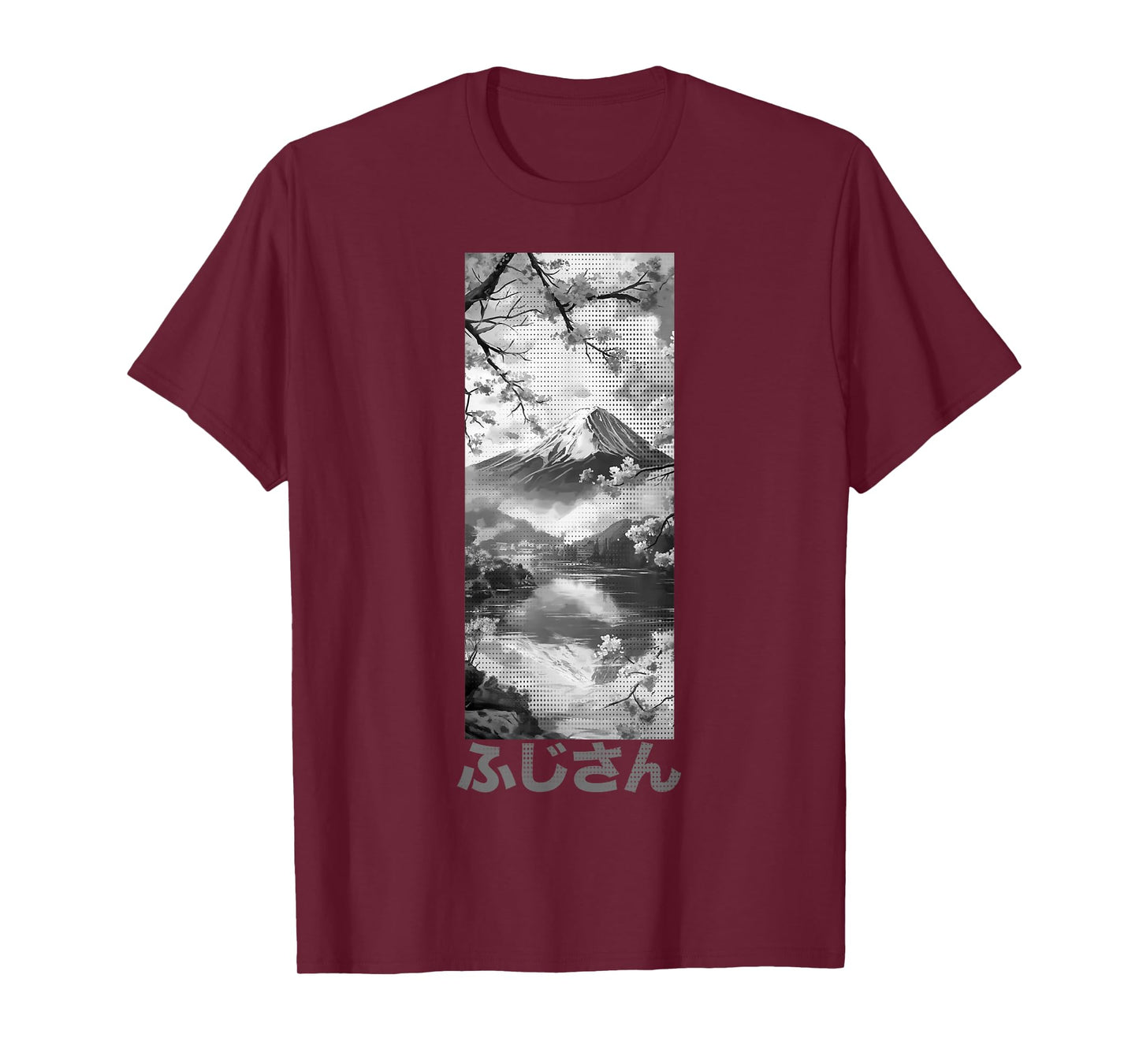 Japanese Aesthetic | Mount Fuji & Cherry Blossom Lofi Design T-Shirt