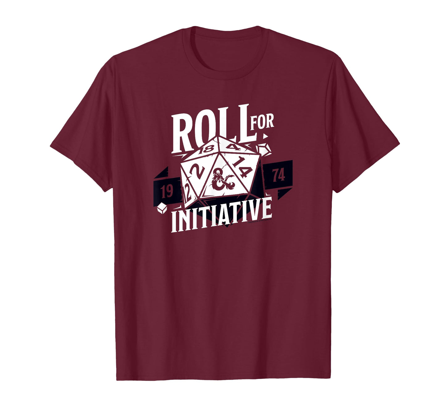 Dungeons & Dragons Roll For Initiative 1974 Text Logo T-Shirt