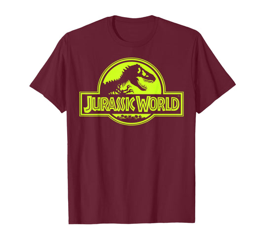 Jurassic World Neon Green Classic Logo T-Shirt