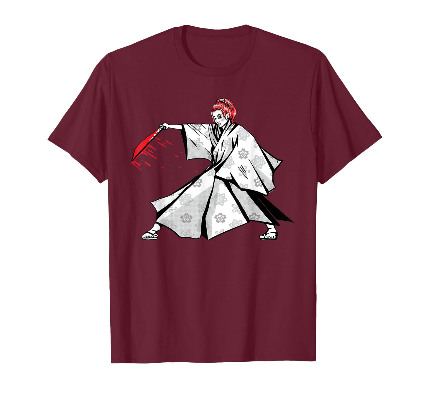 Japanese sword fight woman. T-Shirt