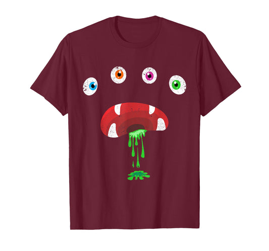 Halloween Monster Face Costume Cute Toddler Monsters Lovers T-Shirt