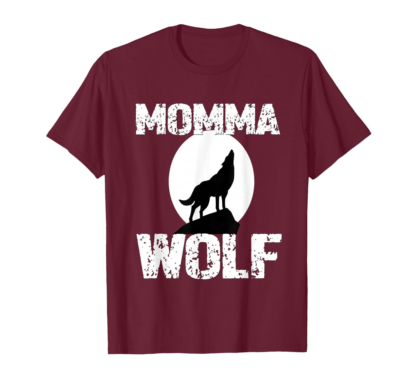 Momma Wolf Shirt Matching Family Tribe Wolves Moon Mom Mum T-Shirt