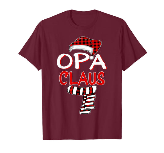 GrandPa Christmas Santa Claus Red plaid Shirt, Opa Claus T-Shirt