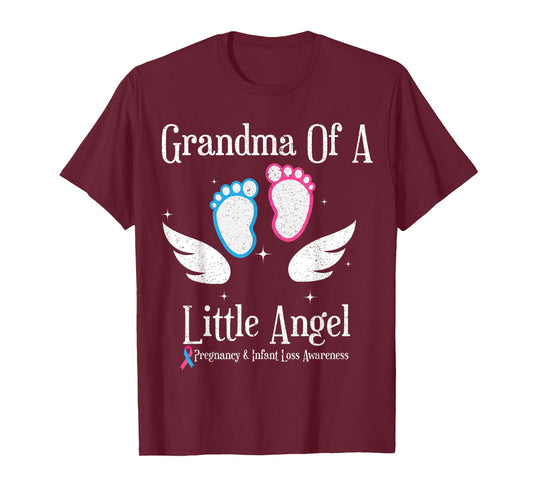 Grandma Of A Little Angel Pregnancy and Infant Loss t-Shirt T-Shirt