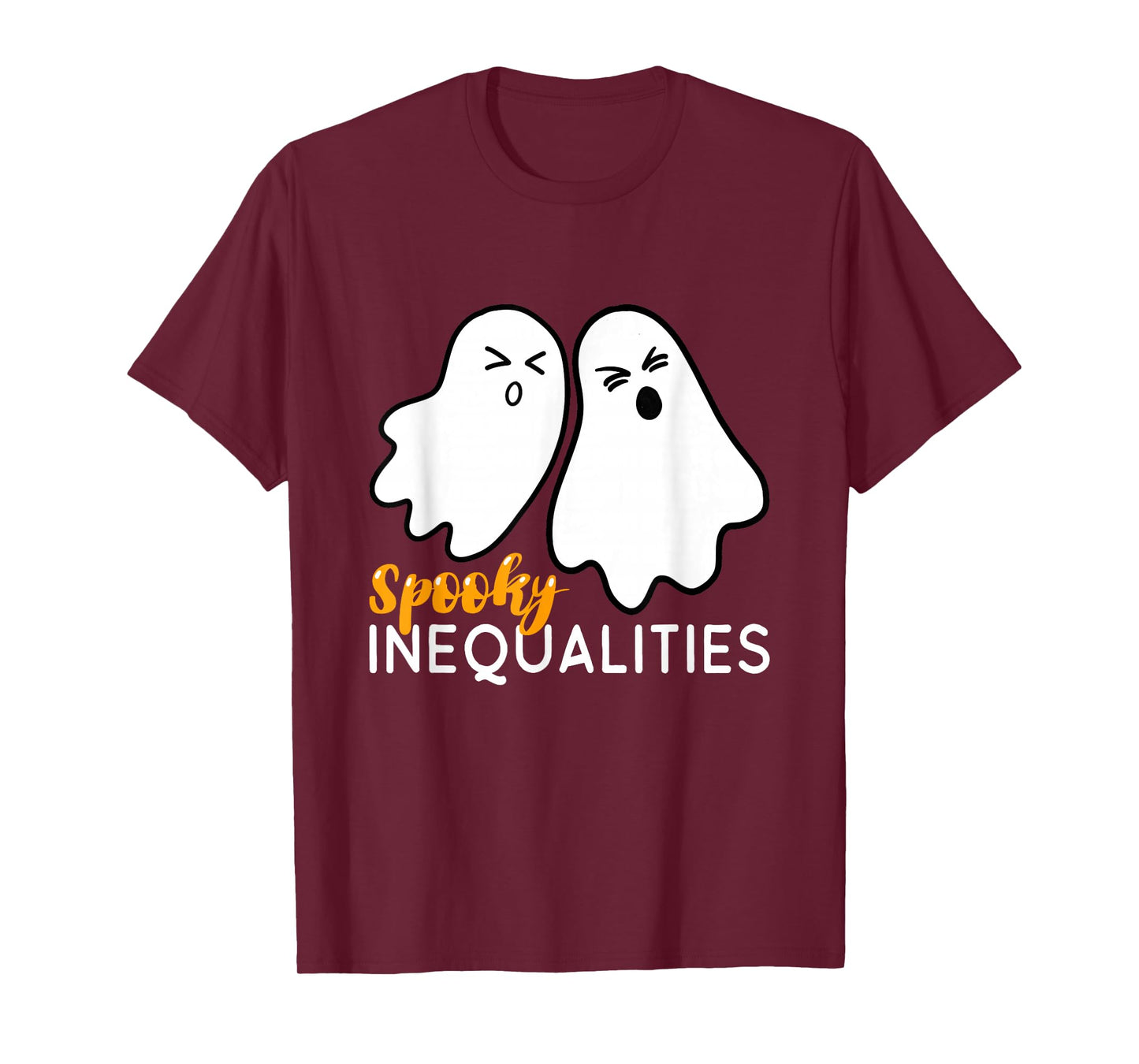 Spooky Inequalities Ghosts - Halloween Math Teacher T-Shirt