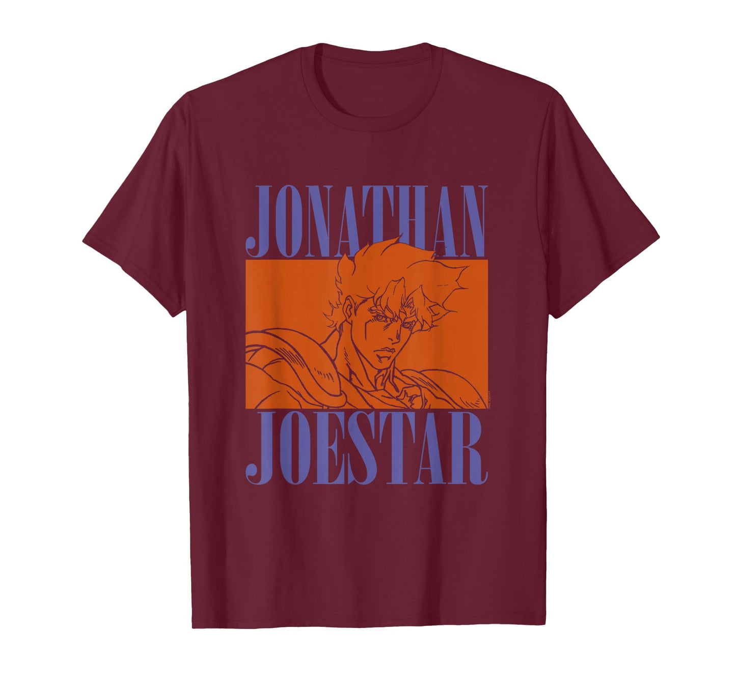 JoJo Part 1 Phantom Blood Jonathan Joestar Orange Stencil T-Shirt