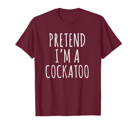 Lazy Halloween Costume Pretend I'm A Cockatoo Simple T-Shirt