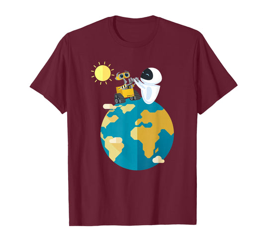 Disney Pixar Wall-E & EVE World Peace T-Shirt
