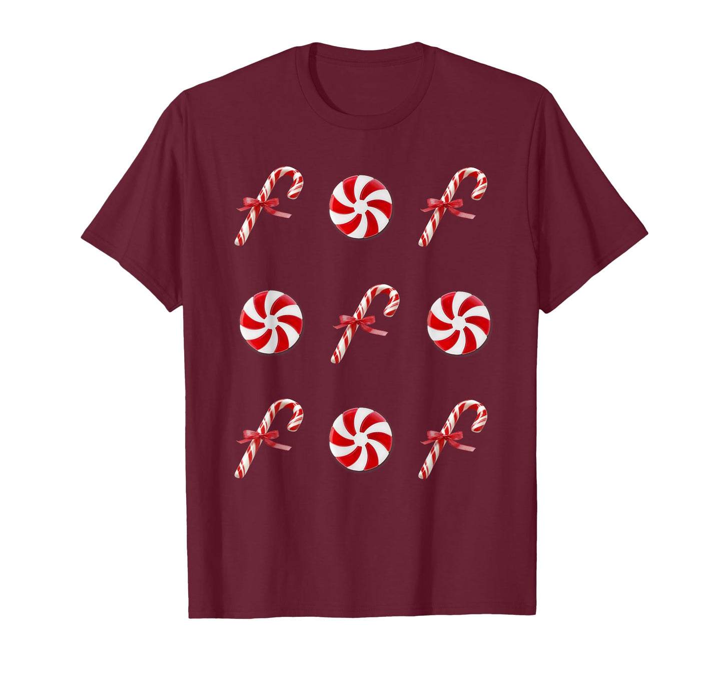 Peppermint Candy Cane Christmas T-Shirt