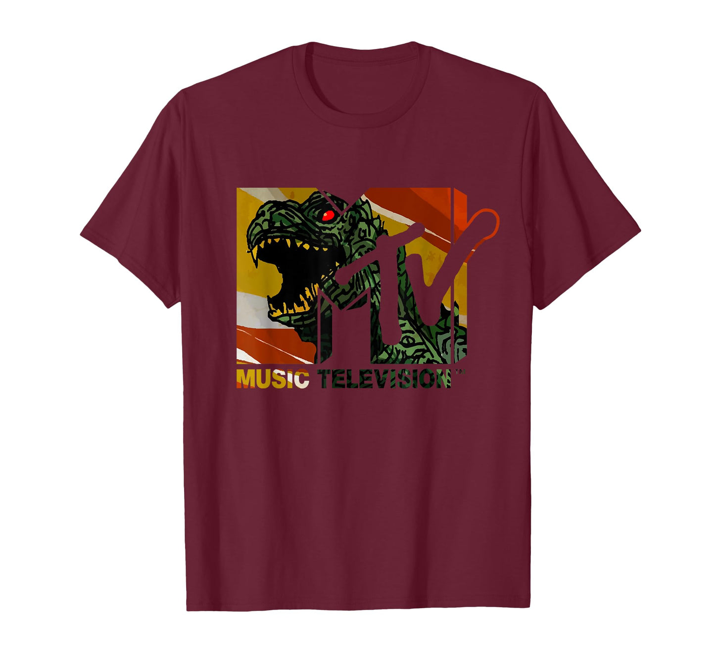 Mademark x MTV - MTV Logo Monster will Eat You Vintage Graphic Men & Women T-Shirt