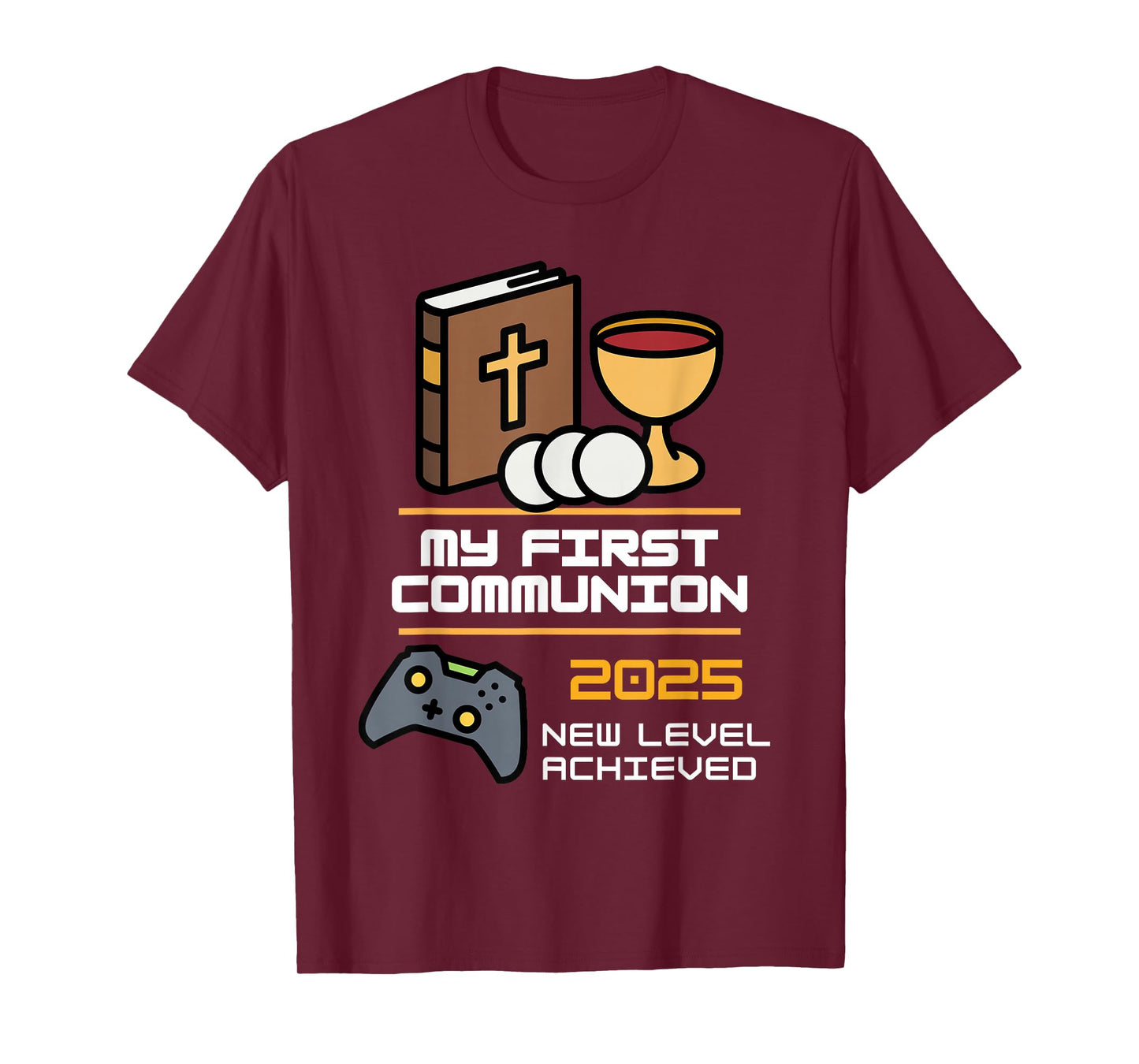 My 1st First Communion 2025 Boys Girls Controller Video Game T-Shirt
