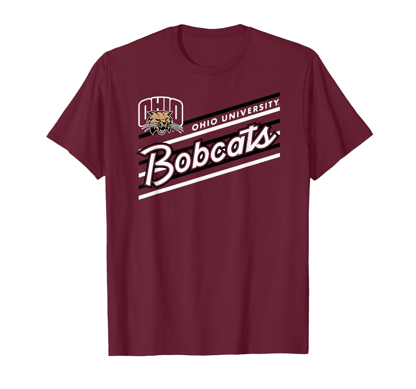 Ohio Bobcats Retro Performer Green Officially Licensed T-Shirt
