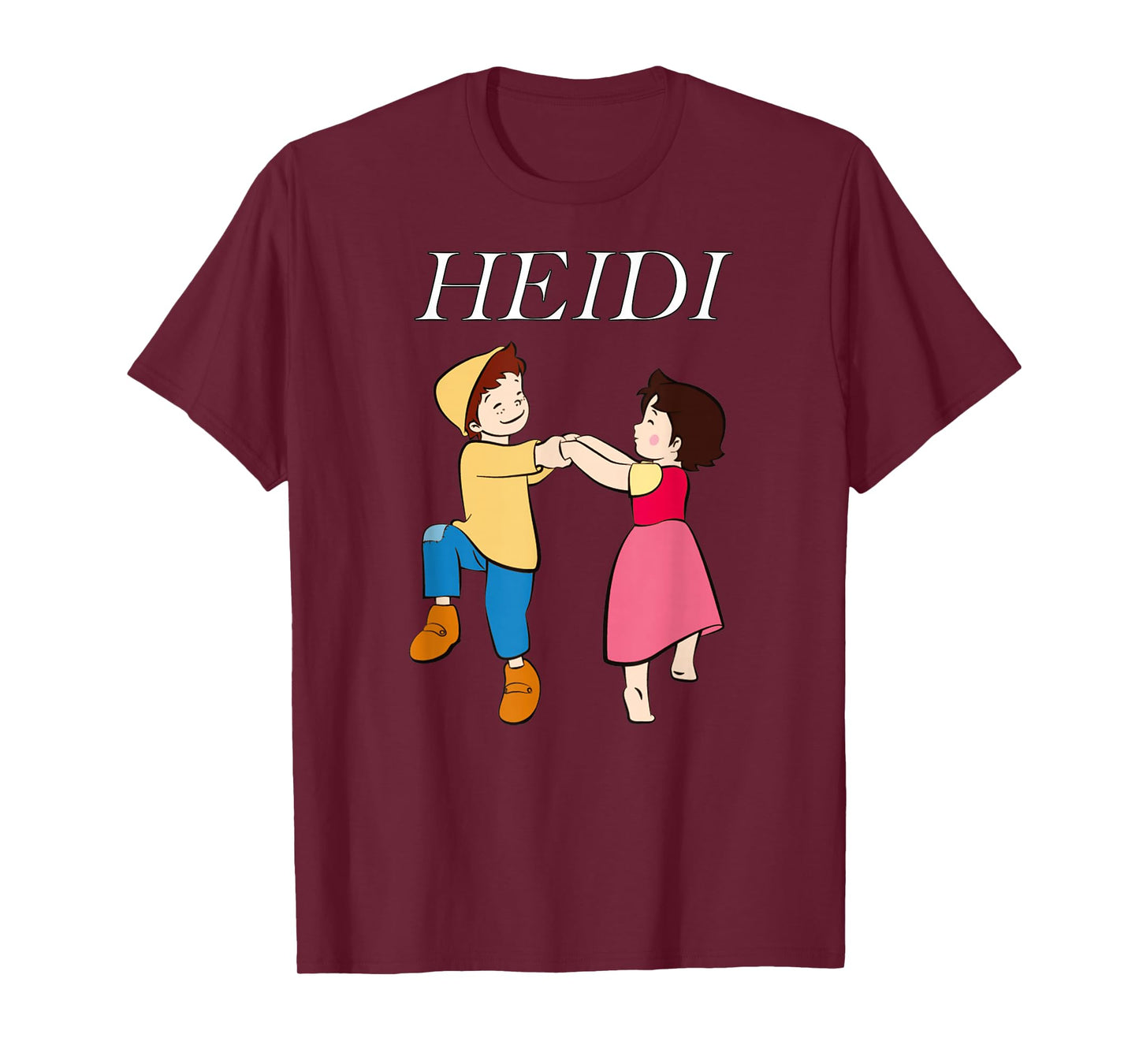 Heidi and Peter Dancing Cartoon TV Series with Logo T-Shirt