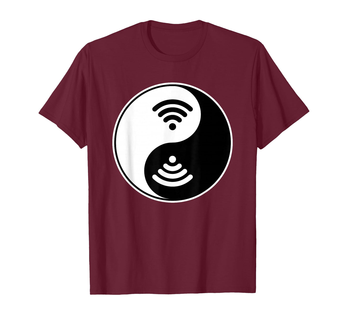 Yin Yang - Wifi Nerd Geek Symbol - Buddhist Zhen Spiritual T-Shirt