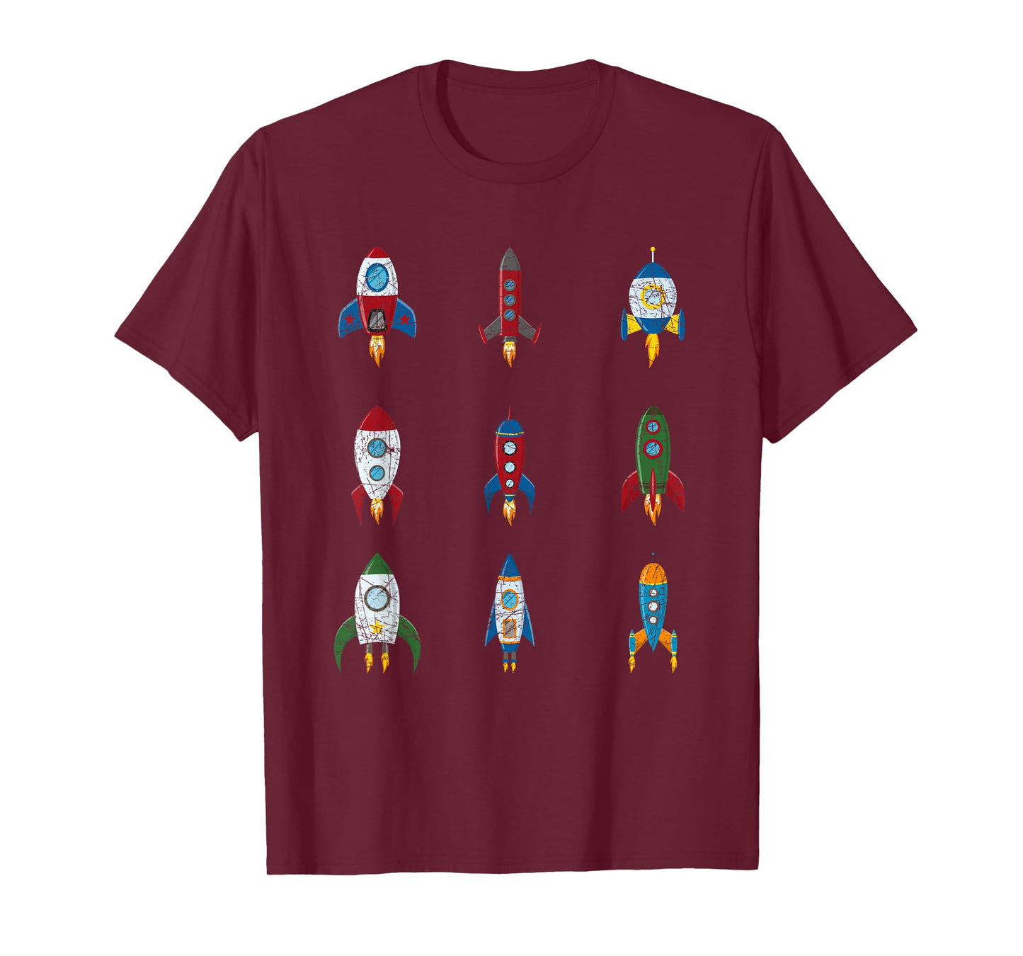 Retro Rocket Ships Outer Space Boys Kids Gift Idea Astronaut T-Shirt