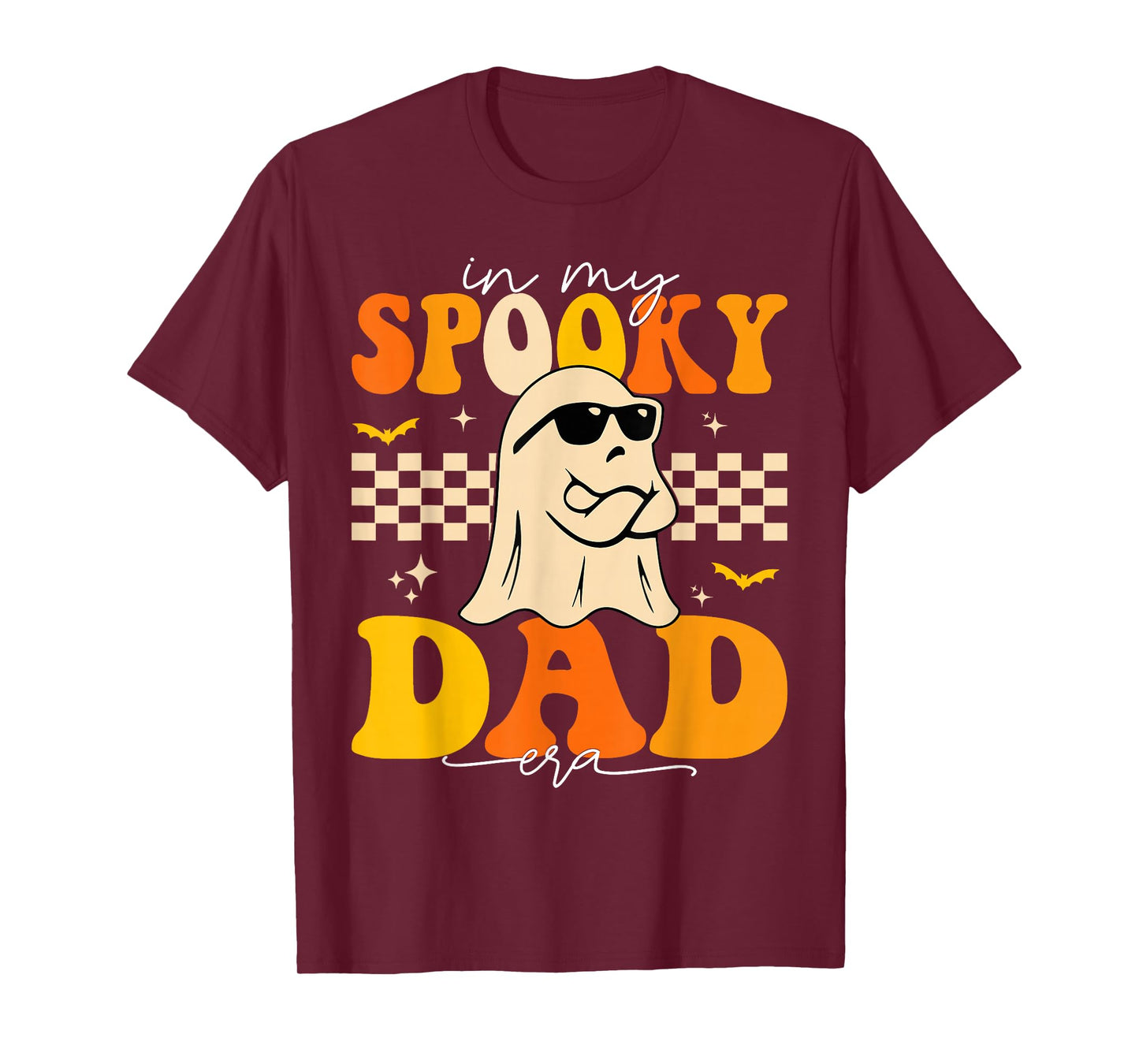 Groovy In My Spooky Dad Era Ghost Halloween Funny Daddy T-Shirt