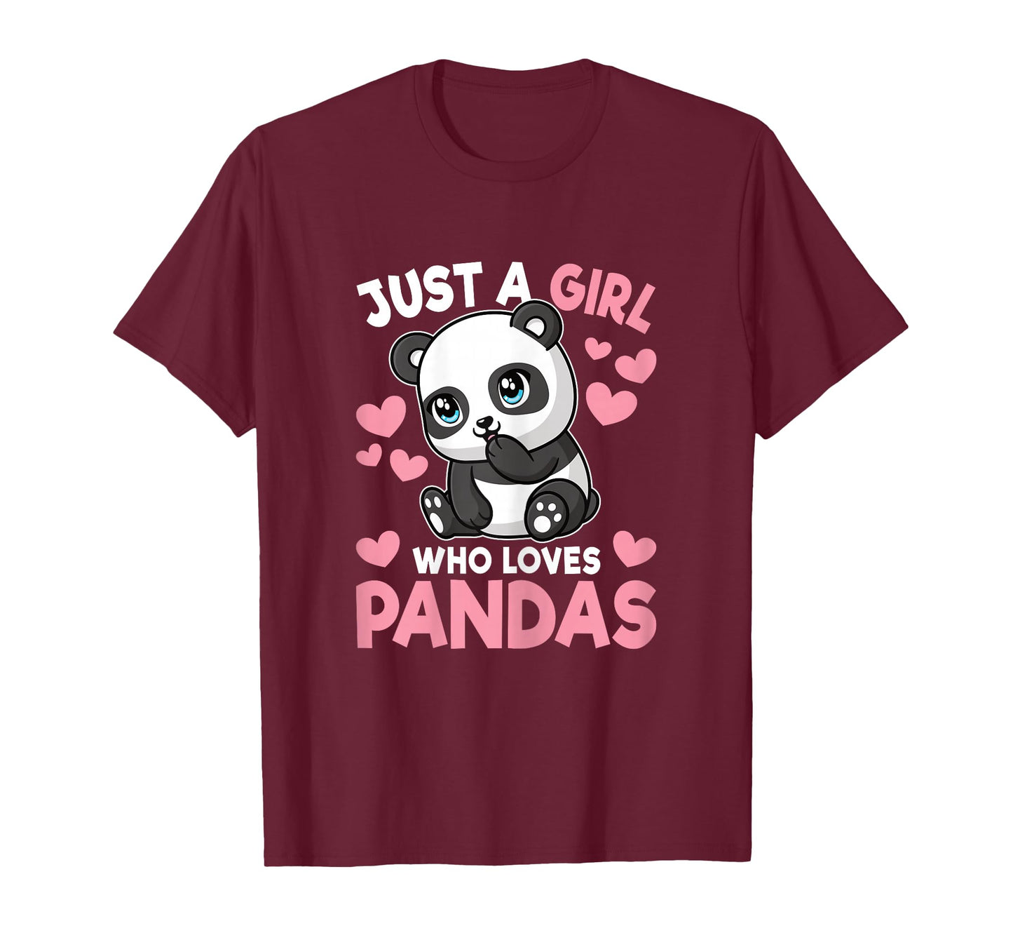 Just A Girl Who Loves Pandas Cute Panda Girls Kids Toddlers T-Shirt