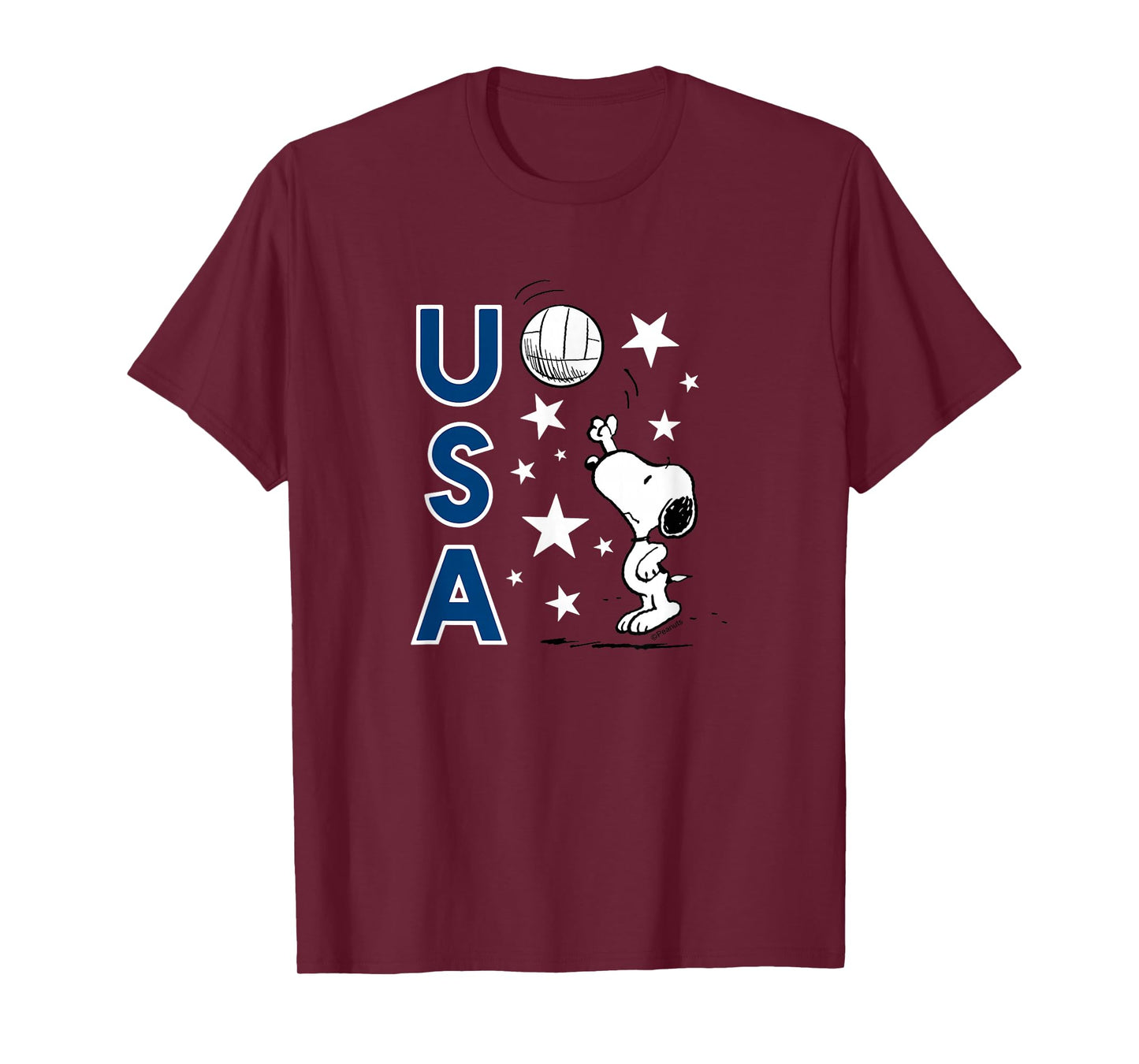 Peanuts - Snoopy USA Volleyball T-Shirt