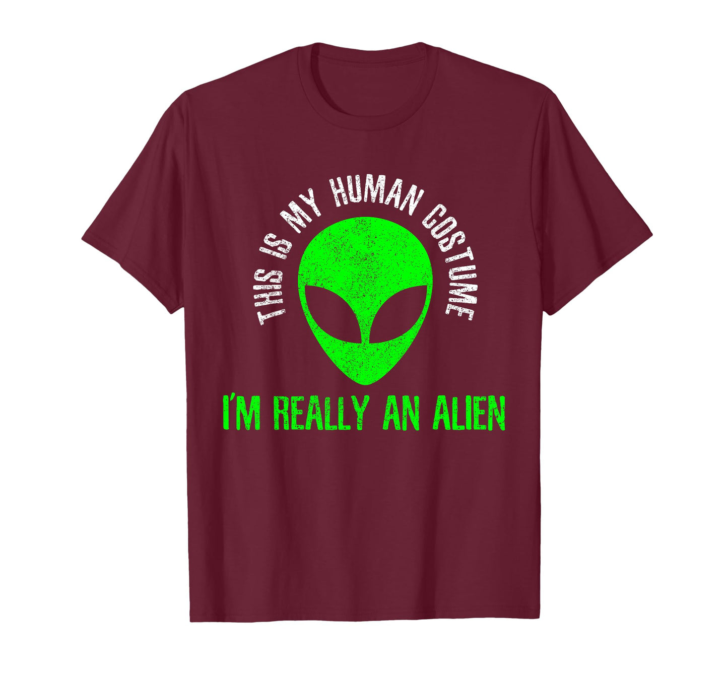 This Is My Human Costume I'm Really An Alien Funny Halloween T-Shirt