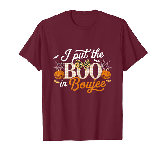 I Put The Boo in Boujee Halloween for Coquette Spooky Season T-Shirt