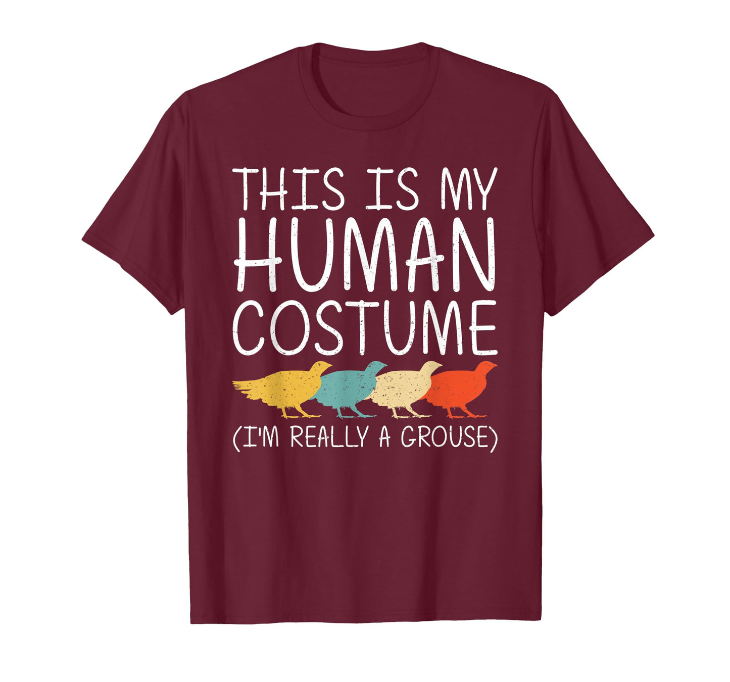 Grouse Halloween Human Costume Game bird Fowl Easy DIY Gift T-Shirt