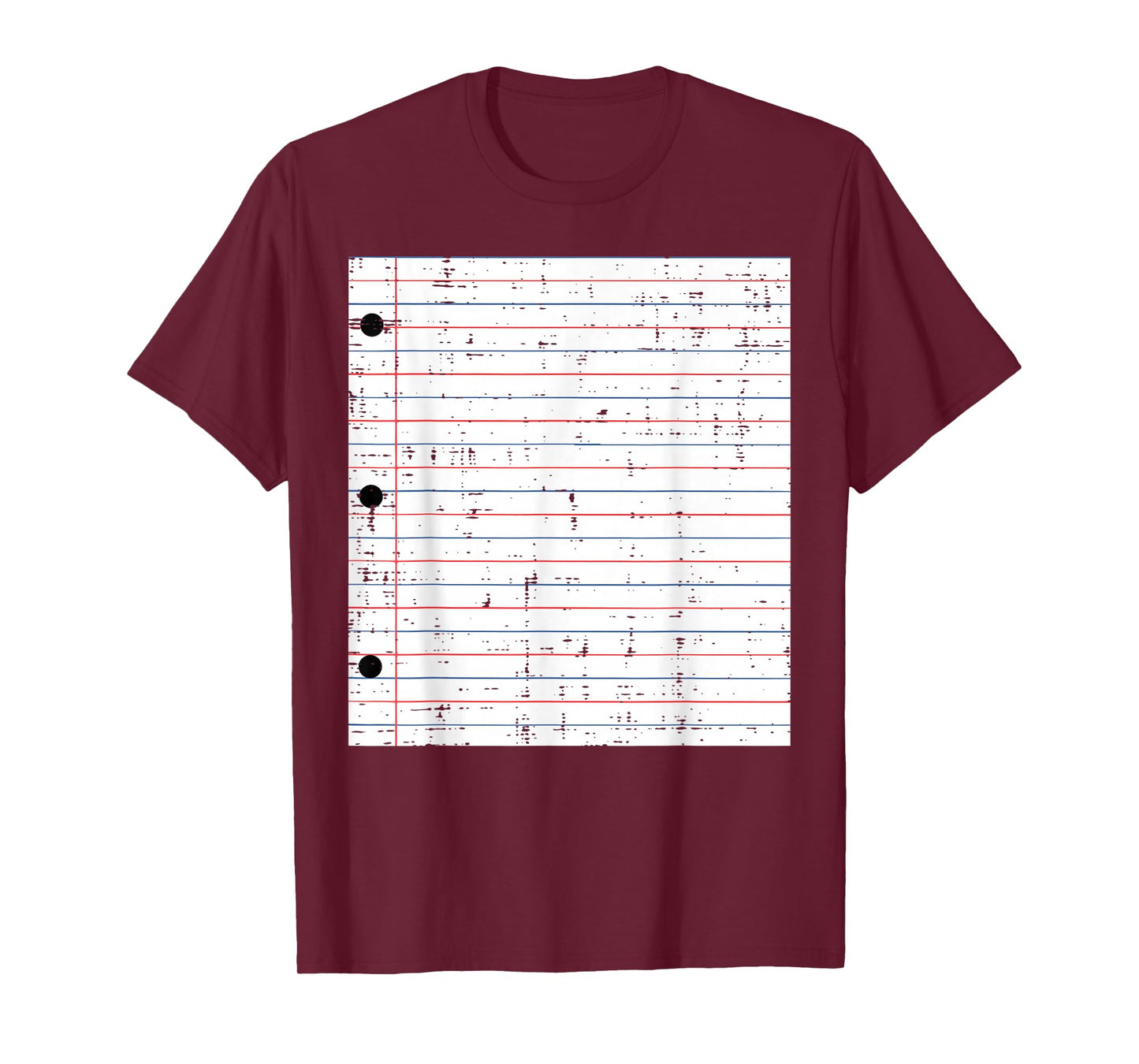 Halloween Lined Notebook Funny Student Costume Men Women Kid T-Shirt