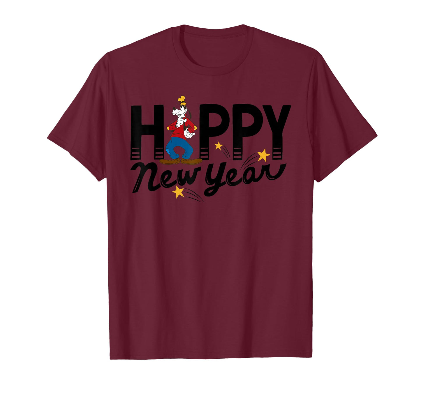 Disney Vintage Goofy Happy New Year T-Shirt T-Shirt
