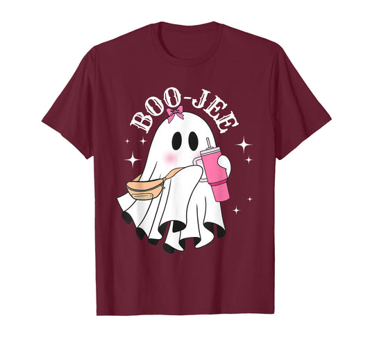 Boo-JEE Ghost Spooky Cute Halloween Boo Women Girls T-Shirt