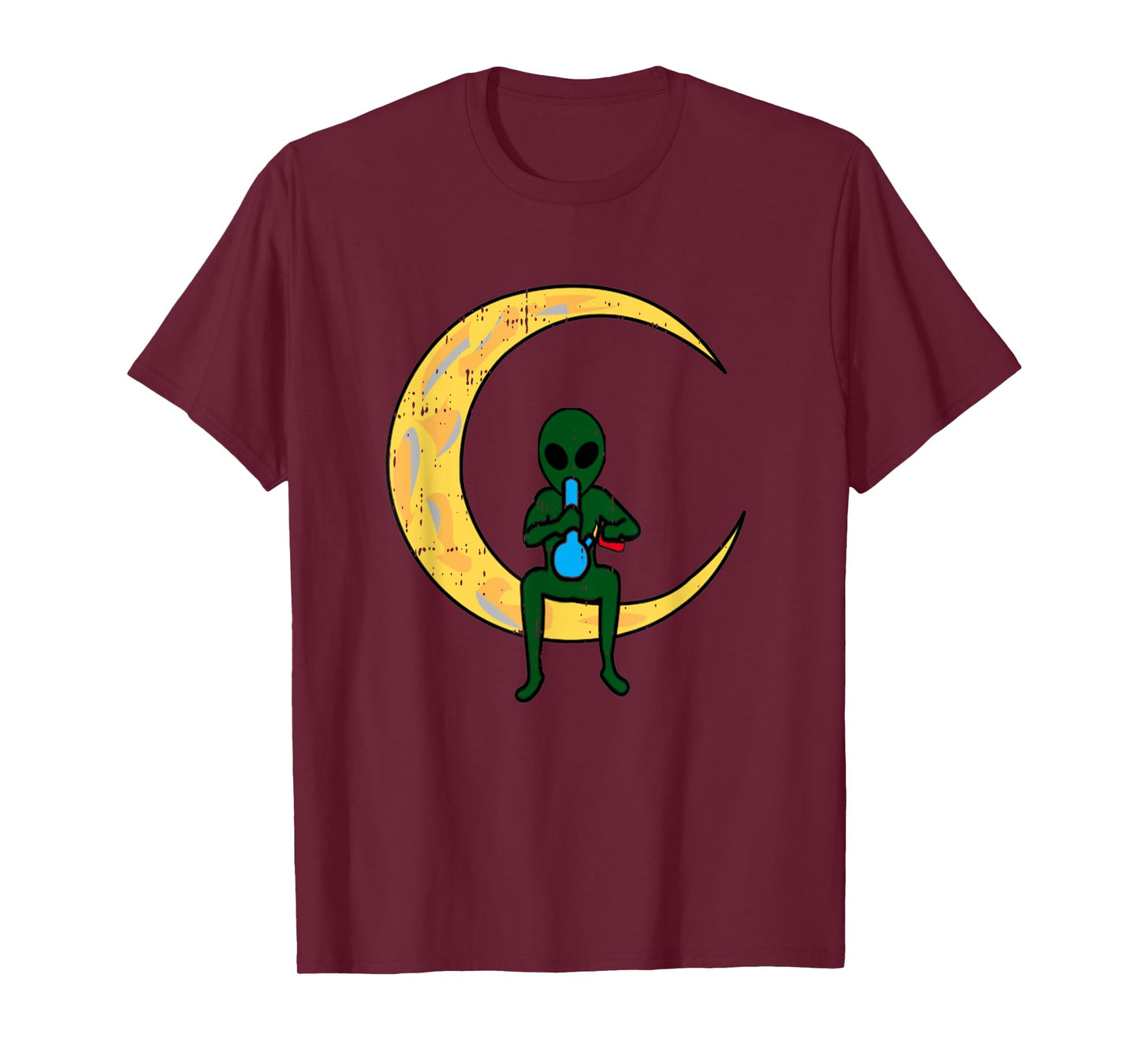 Area-51 Alien Smoking Lazy Weed CBD Cannabis Halloween Gift T-Shirt