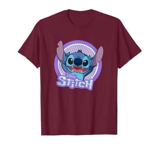 Disney Lilo & Stitch Happy Stitch Big Chest Portrait Logo T-Shirt