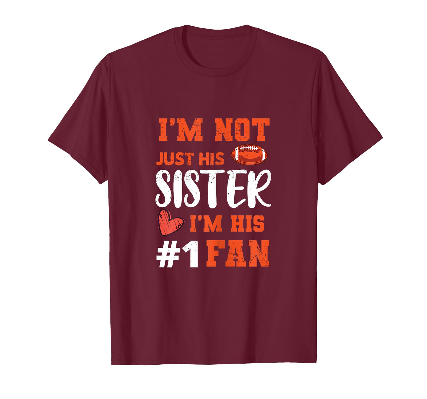 American Football Sister Football Fan Sports Lovers T-Shirt
