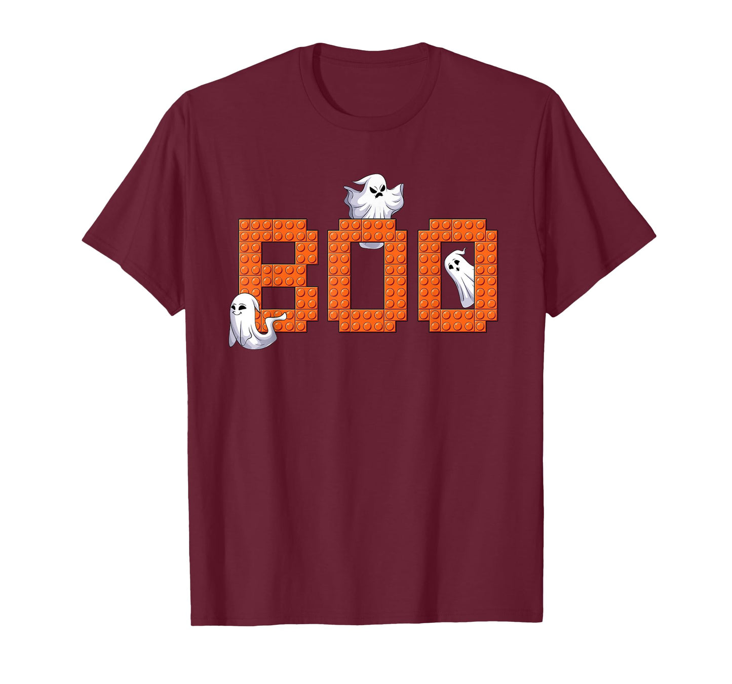 Halloween Master Builder Boo ghost Building Blocks Bricks T-Shirt