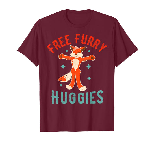 Free Furry Huggies - Fursuit Lover Furry Fandom Saying T-Shirt