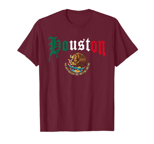 Houston Texas Mexican Flag Mexico Eagle T-Shirt
