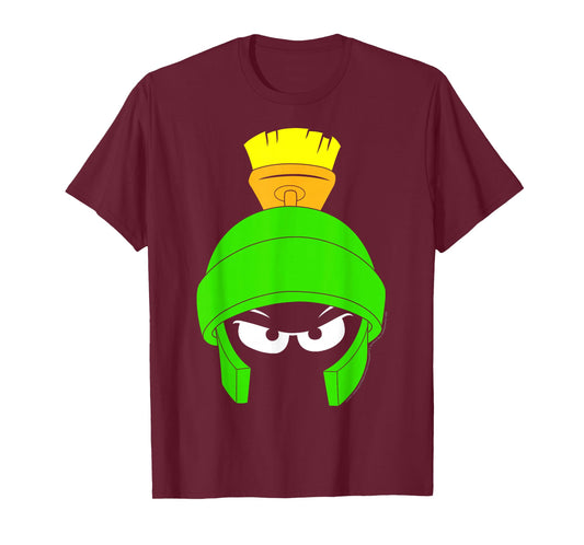 Looney Tunes Marvin The Martian Dark Big Face T-Shirt