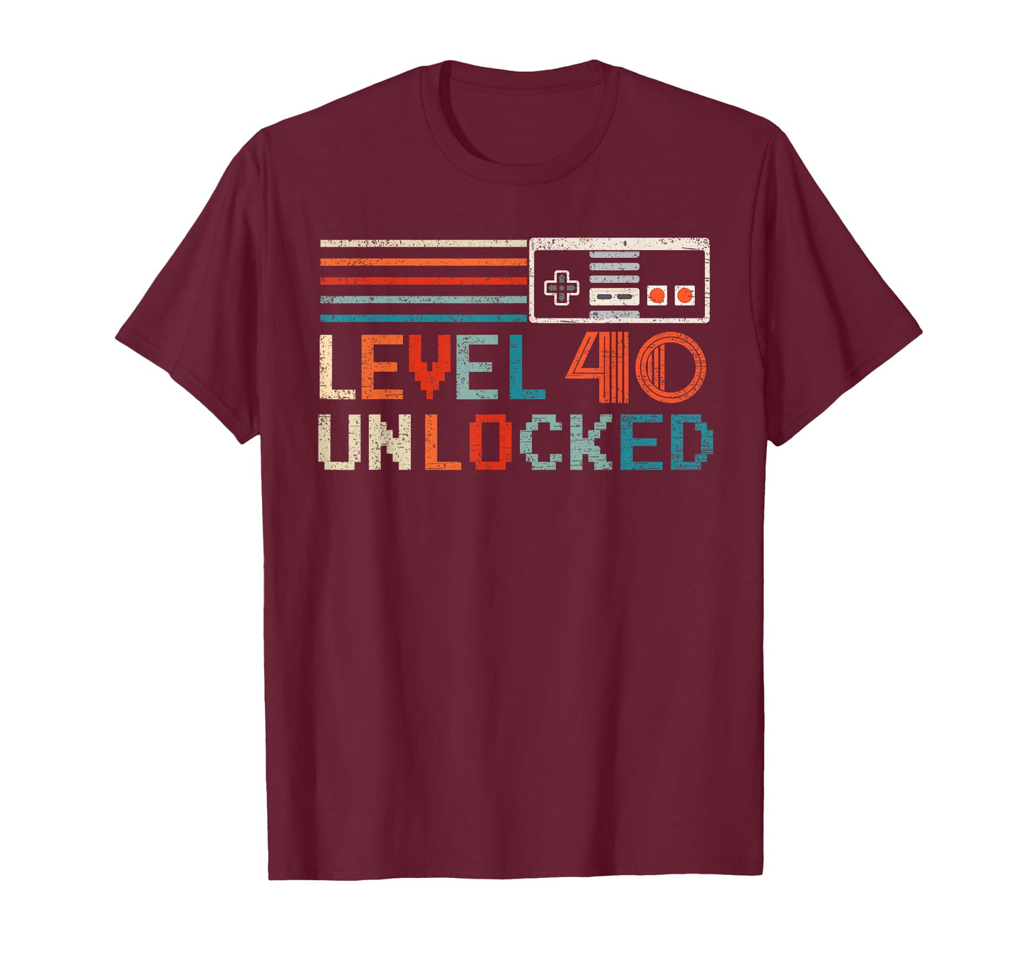 Unlocked Level 40 Birthday Boy Video Game Controller T-Shirt