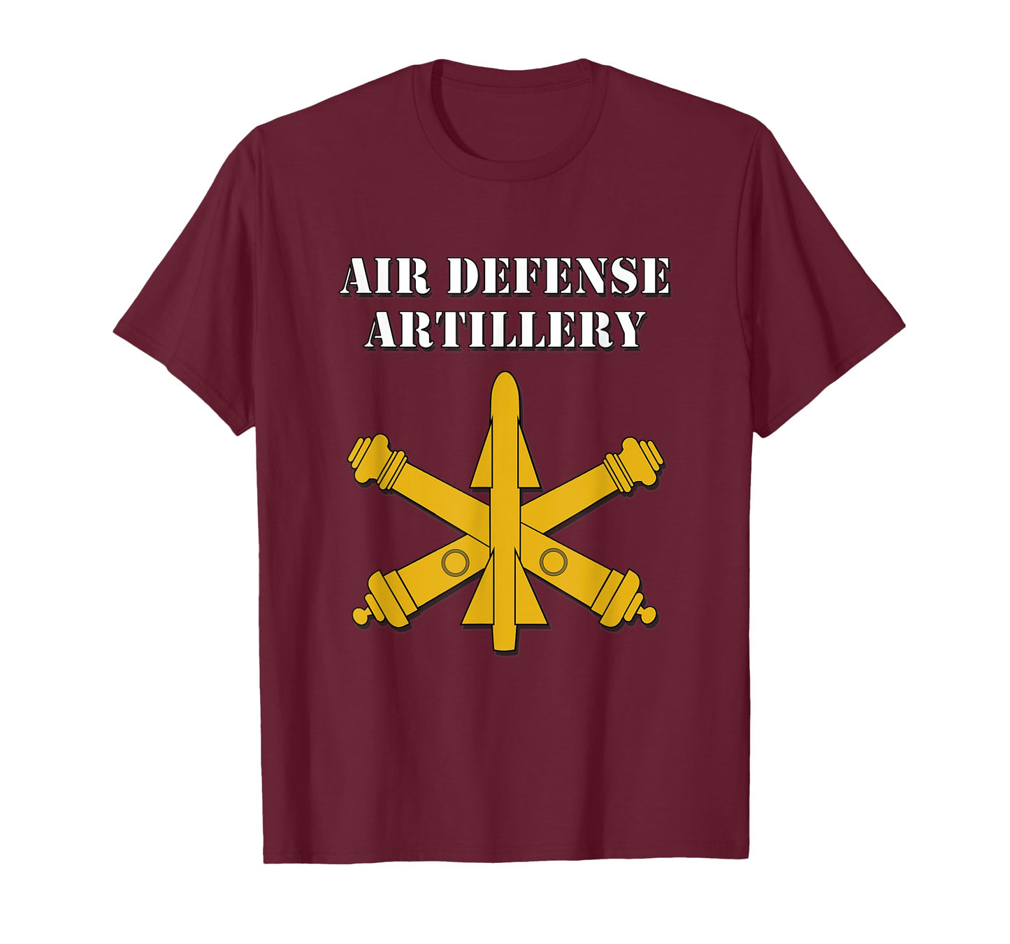 Air Defense Artillery w/Crossed Cannons and Missile Shirt T-Shirt