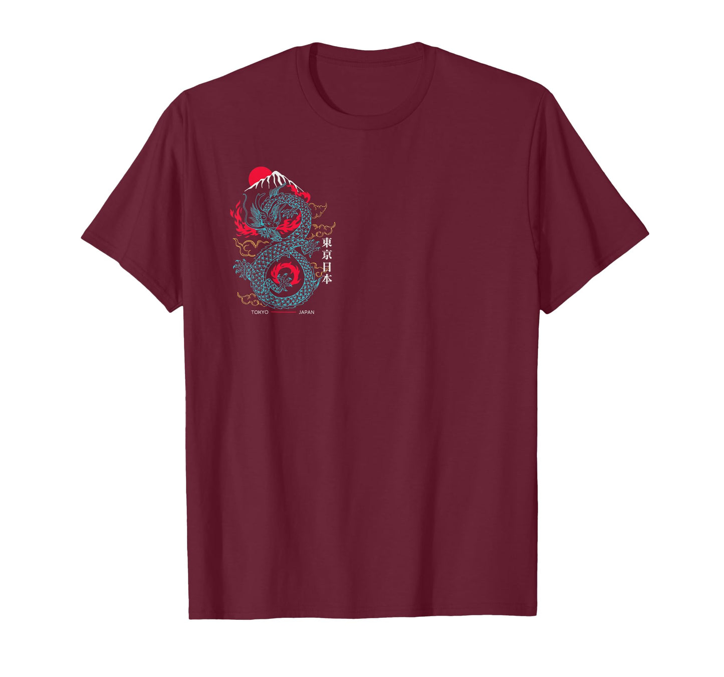 Tokyo Japan Asian Style Aesthetic Japanese Dragon On Back T-Shirt