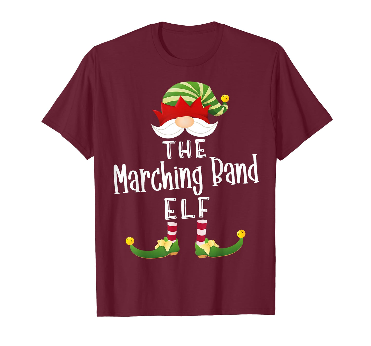 Marching Band Elf Group Christmas Funny Pajama Party T-Shirt