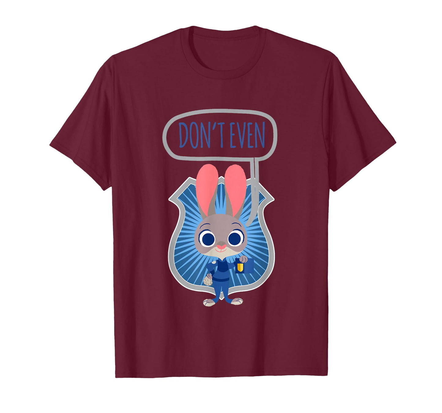Disney Zootopia Judy Hopps Don't Even Bunny Officer Badge T-Shirt