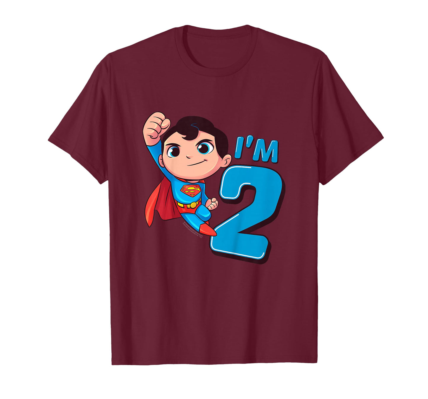 Kids Superman 2nd Birthday Cute I'm 2 T-Shirt