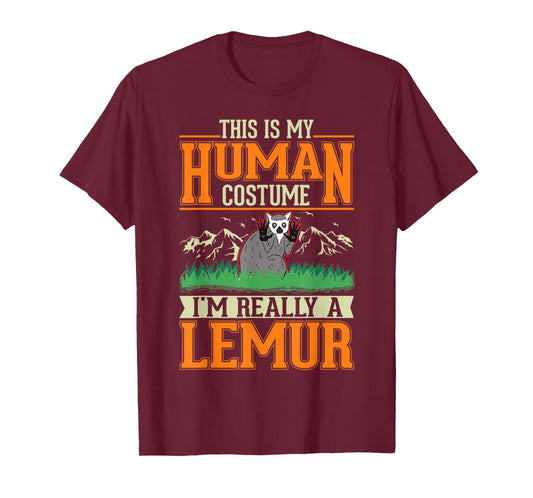 Lemur Human Costume Halloween Lemur T-Shirt